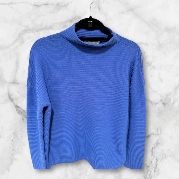 French Connection Blue Turtleneck Sweater - Picture 6 of 6